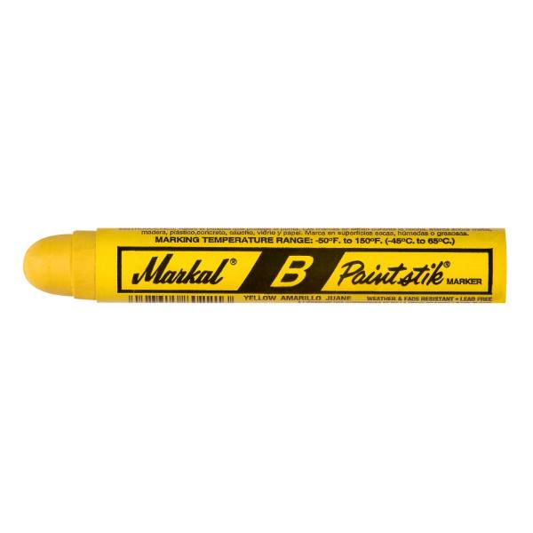 Markal B YELLOW Tire Chalk Paint Stik Crayons (12PCS)