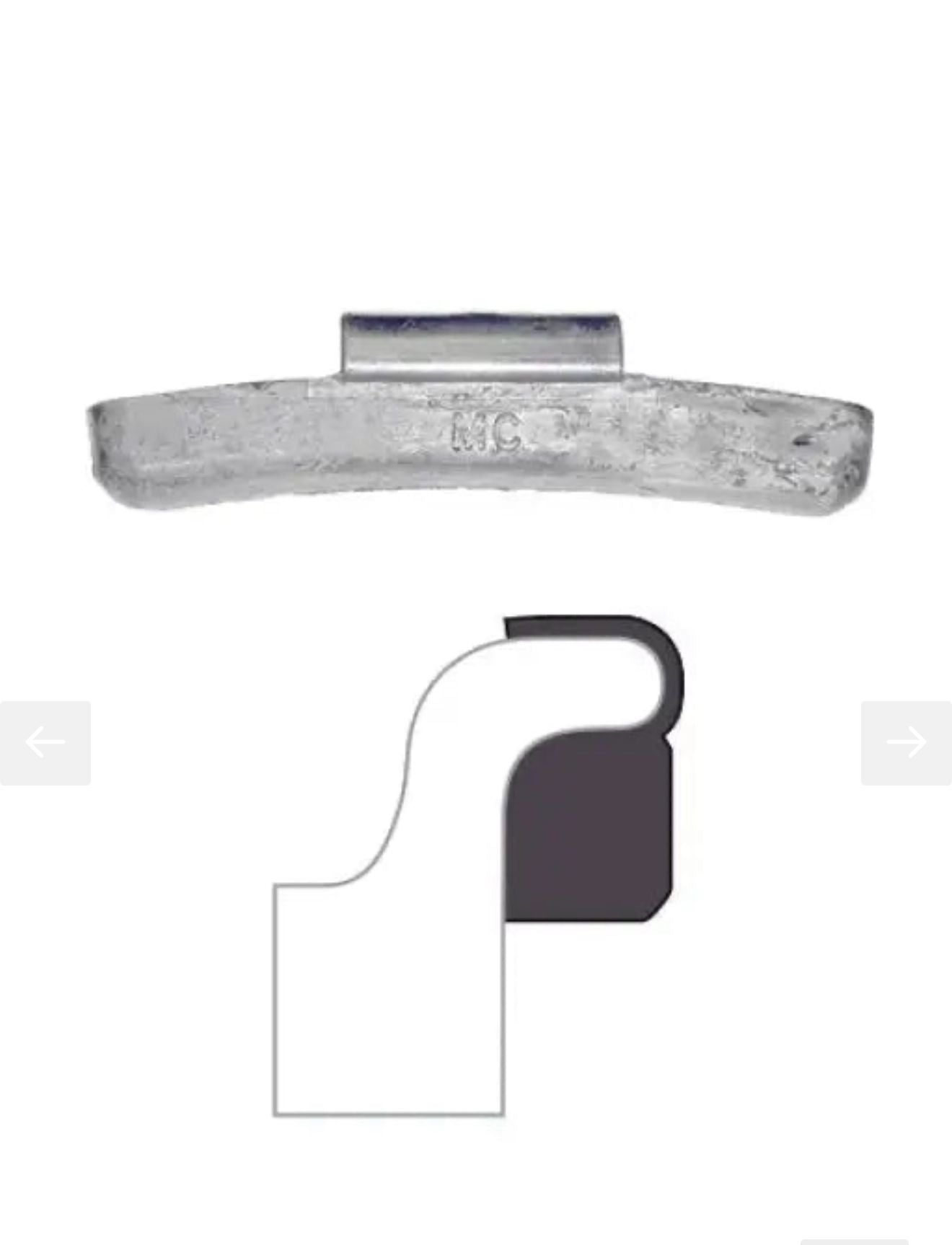MC 2.75oz Lead Clip-on Alloy Wheel Balance Weight (25PCS)