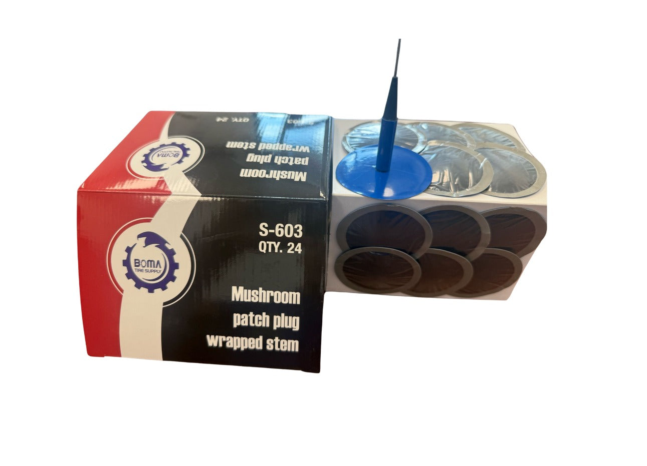 BOMA S-603 Patch & Plug 3/8" Stem (24PCS)