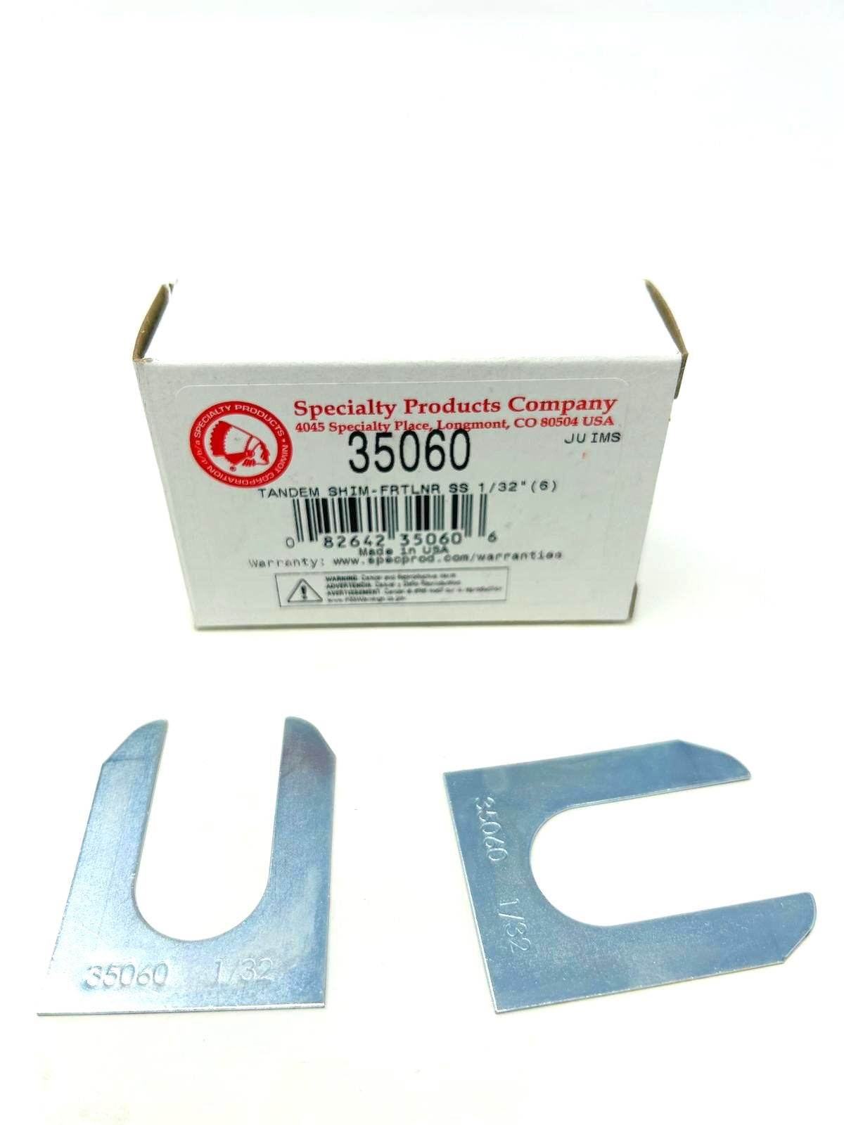 SHIMS 35060 FRTLNR SS - 1/32" (6PCS)