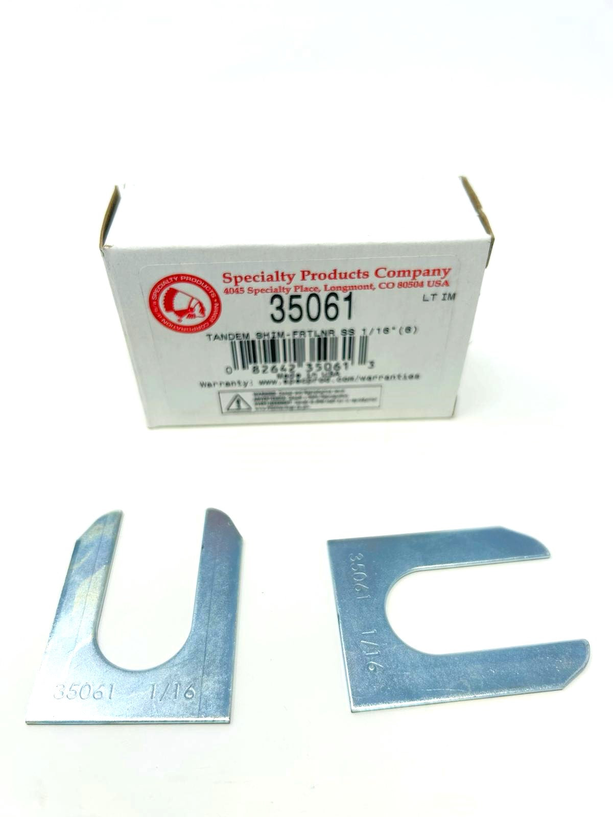 SHIMS 35061 FRTLNR SS - 1/16" (6 PCS)