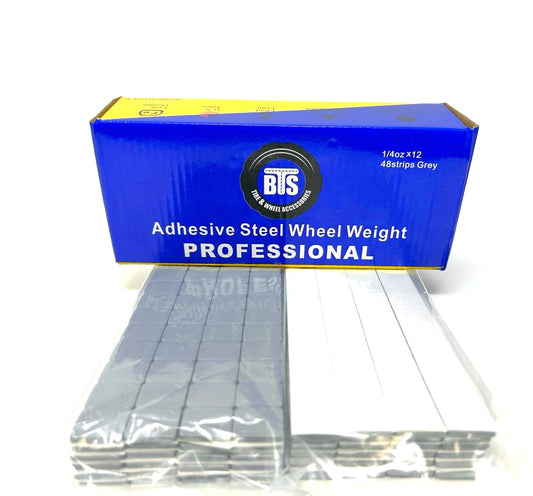 1/4OZ WHEEL WEIGHTS GREY STICK-ON ADHESIVE TAPE LEAD-FREE (576PCS)