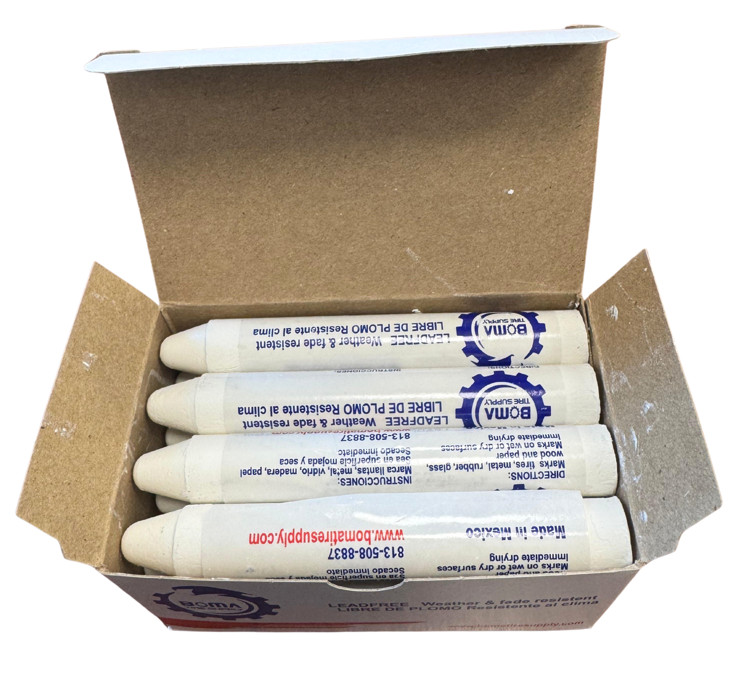 Boma Tire Chalk White 12 PCS
