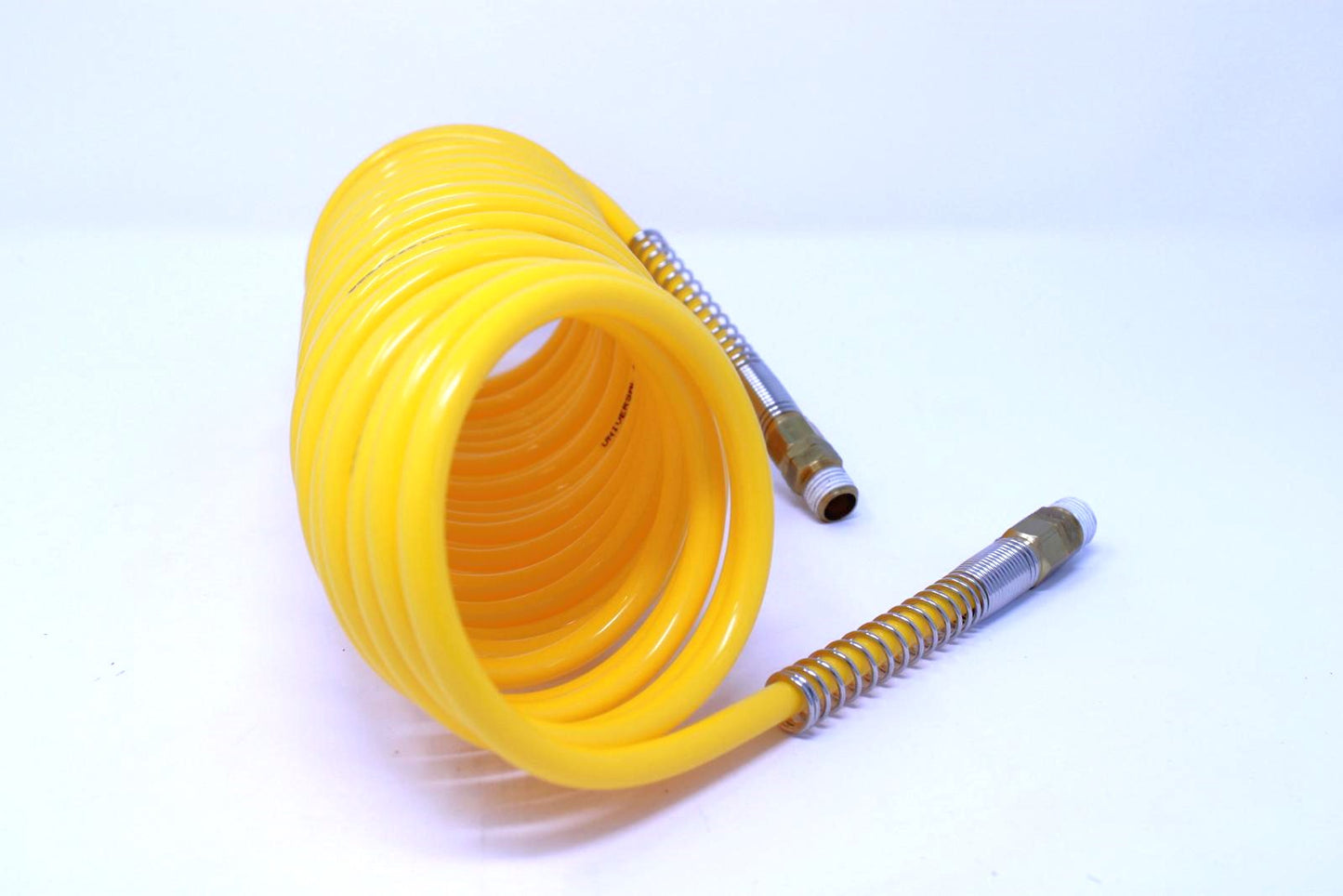 Mountain Nylon Yellow Coiled Air Hose Plus Tails (1/4" x 25')