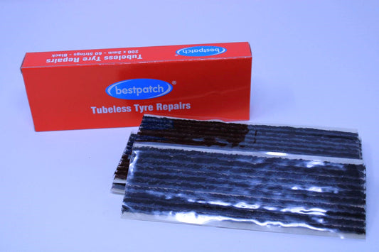 BestPatch 8" Tubeless Tire Repair Plug - Black (60PCS)