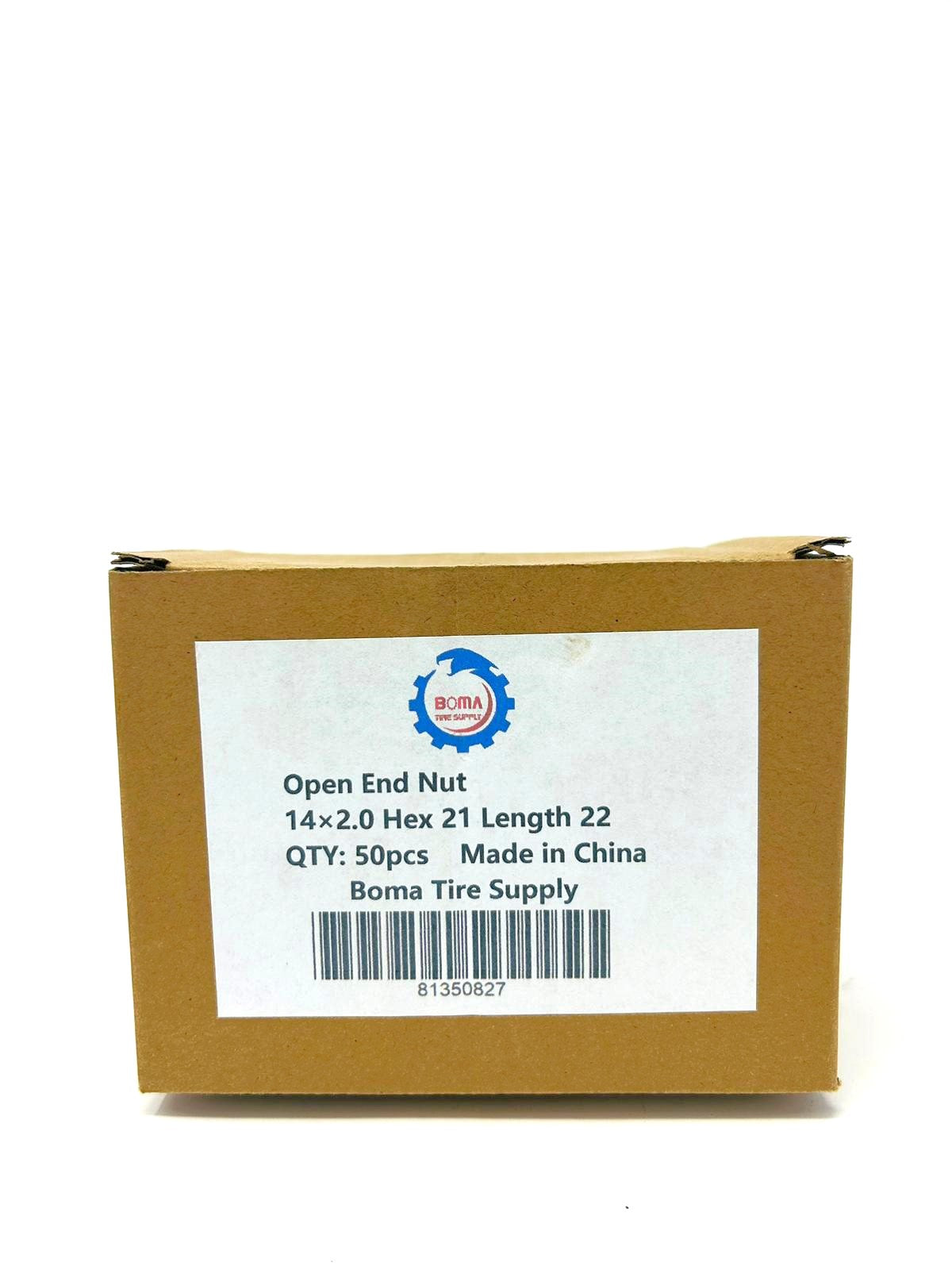 Open End 14 x 2.0 Lug Nut - Hex 21 Length 22 - (50 PCS)