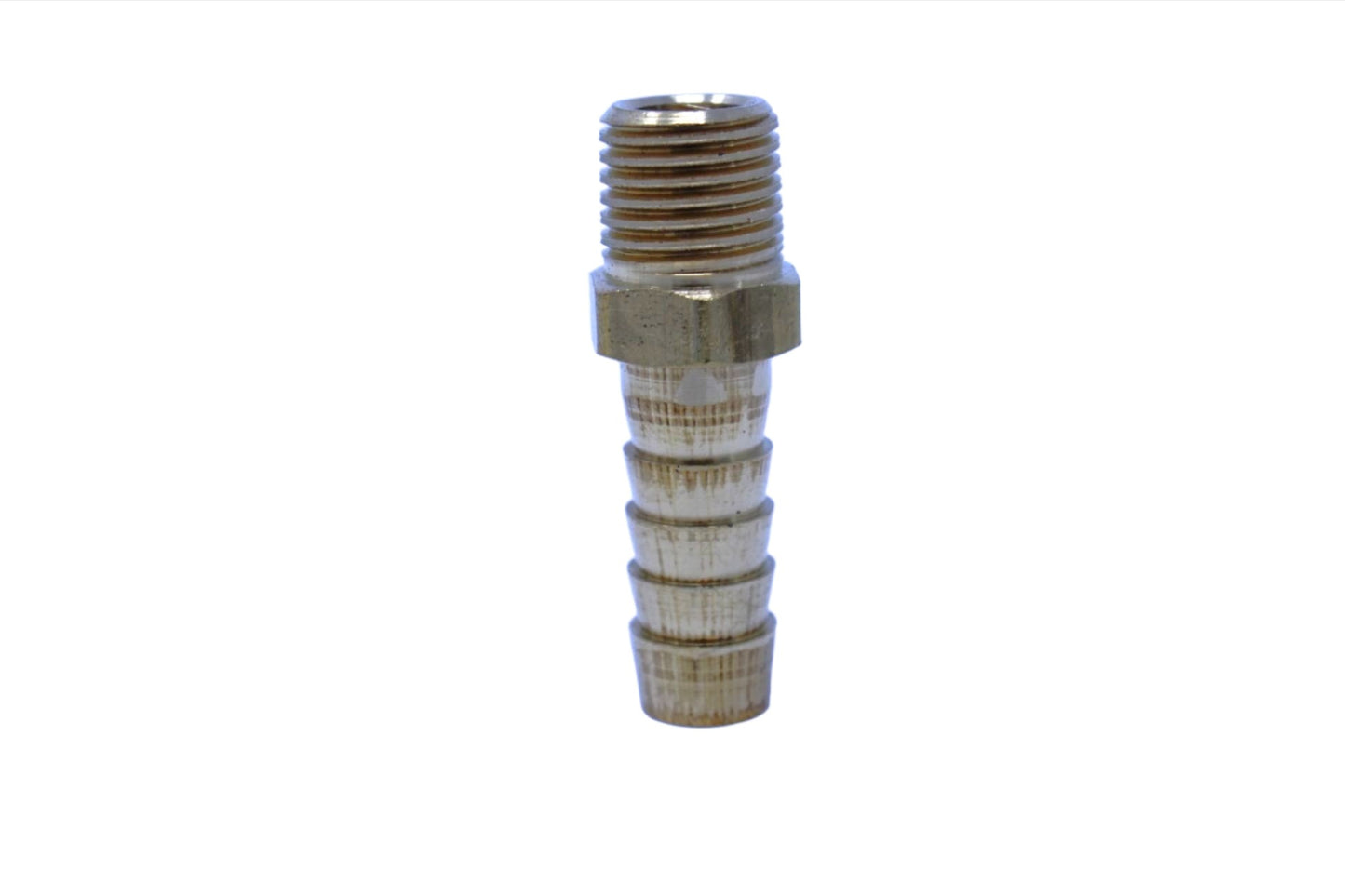 Air Hose End Fitting Brass 3/8" Barb to 1/4" Thread