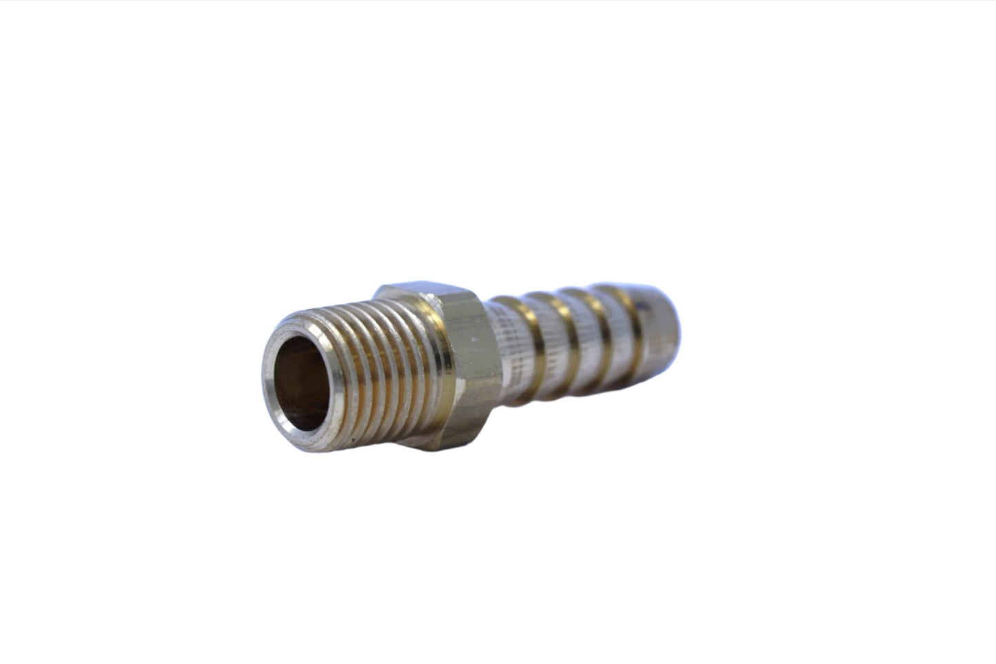 Air Hose End Fitting Brass 3/8" Barb to 1/4" Thread