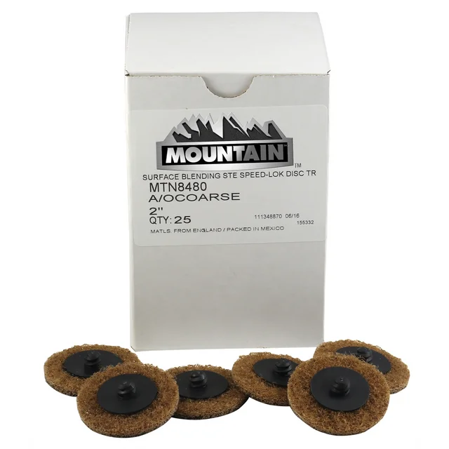 Mountain Twist & Lock Coarse Surface Prep Blending Discs 2" (25Ct)